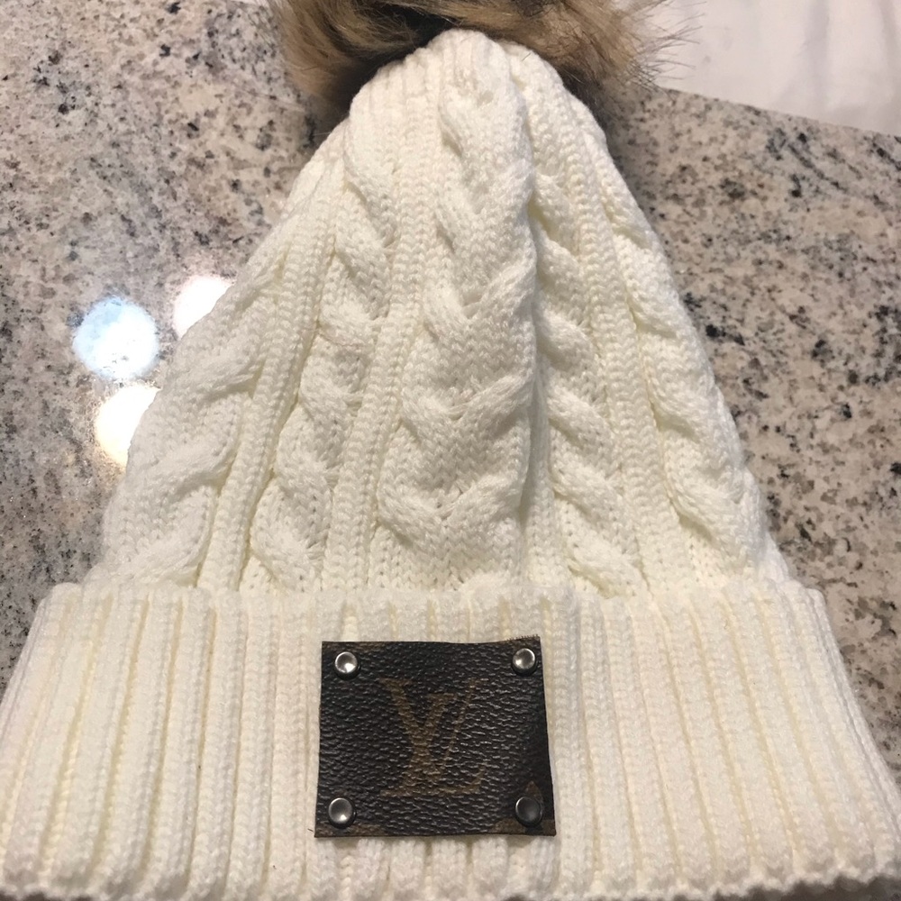 New upcycled pompom hat